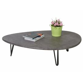 Стол журнальный Дадли серый бетон/чёрный | Интернет магазин мебели и декора LifeDekor