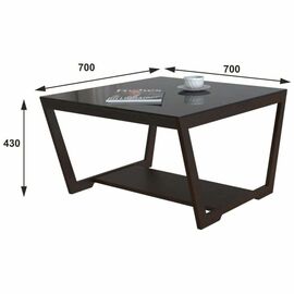 Стол журнальный BeautyStyle 1 венге/стекло черное | Интернет магазин мебели и декора LifeDekor