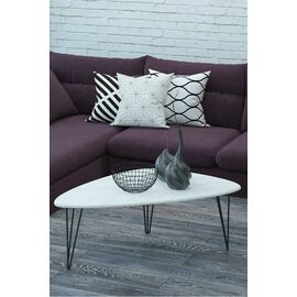 Стол журнальный Престон белый бетон/черный | Интернет магазин мебели и декора LifeDekor