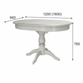 Стол обеденный Тарун 4 раздвижной белый/серебро 120/160*84 | Интернет магазин мебели и декора LifeDekor