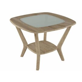 Стол журнальный Мельбурн со стеклом дуб сонома/дуб сонома | Интернет магазин мебели и декора LifeDekor