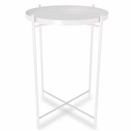Столик журнальный SHT-CT8 белый муар | Интернет магазин мебели и декора LifeDekor