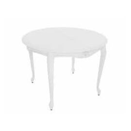 Стол Кабриоль D105, Эмаль белая/Патина серебро | Интернет магазин мебели и декора LifeDekor