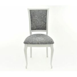 Стул Кабриоль мягкий Эмаль белая, патина серебро | Интернет магазин мебели и декора LifeDekor