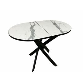 Стол Андромеда 2, Черный муар/Мрамор | Интернет магазин мебели и декора LifeDekor