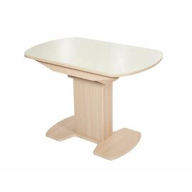 Стол Корсика,  Дуб выбеленный/Стекло молочное | Интернет магазин мебели и декора LifeDekor