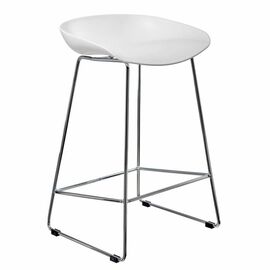Стул полубарный Neo белый с хромированными ножками | Интернет магазин мебели и декора LifeDekor