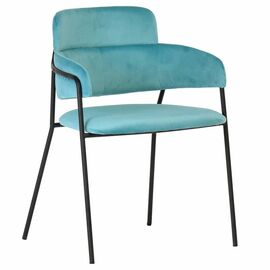 Стул Napoli светло-бирюзовый с чёрными ножками, Цвет: Светло-бирюзовый | Интернет магазин мебели и декора LifeDekor