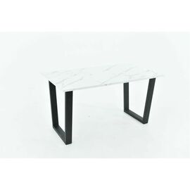 Стол Родос, Черный матовый Муар/Камень белый | Интернет магазин мебели и декора LifeDekor