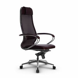 Metta L 1m 36/K_17839_Сетка X2 - Темно-бордовый_Кожа перфорированная NewLeather - Темно-бордовый | Интернет магазин мебели и декора LifeDekor