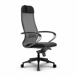 Metta L 1m 36/K_17840_Сетка X2 - Светло-серый_Кожа перфорированная NewLeather - Серый | Интернет магазин мебели и декора LifeDekor