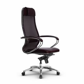 Metta L 1m 36/K_17838_Сетка X2 - Темно-бордовый_Кожа перфорированная NewLeather - Темно-бордовый | Интернет магазин мебели и декора LifeDekor