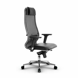 Metta L 1m 36/2D_17841_Сетка X2 - Черный_Кожа перфорированная NewLeather - Черный | Интернет магазин мебели и декора LifeDekor