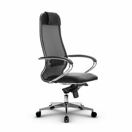 Metta L 1m 36/K_17841_Сетка X2 - Черный_Кожа перфорированная NewLeather - Черный | Интернет магазин мебели и декора LifeDekor