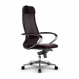 Metta L 1m 36/K_17841_Сетка X2 - Темно-бордовый_Кожа перфорированная NewLeather - Темно-бордовый | Интернет магазин мебели и декора LifeDekor