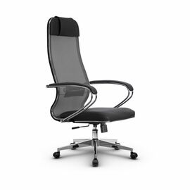 Metta L 1m 36/K_17834_Сетка X2 - Светло-серый_Кожа перфорированная NewLeather - Серый | Интернет магазин мебели и декора LifeDekor