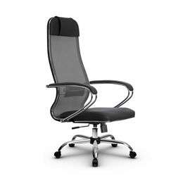 Metta L 1m 36/K_17833_Сетка X2 - Светло-серый_Кожа перфорированная NewLeather - Серый | Интернет магазин мебели и декора LifeDekor