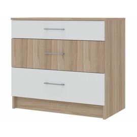 Комод «Алёна» 3ящ, Дуб сонома/Белый | Интернет магазин мебели и декора LifeDekor