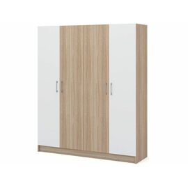 Шкаф «Алёна» 4-х дверный (без зеркал), Дуб сонома/Белый | Интернет магазин мебели и декора LifeDekor