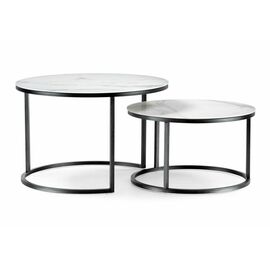 Журнальный стол Плумерия белый мрамор / черный | Интернет магазин мебели и декора LifeDekor