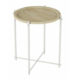 Стол журнальный Кнуд (Дуб санремо/Белый) | Интернет магазин мебели и декора LifeDekor