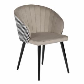Стул Paola латте с жаккардом | Интернет магазин мебели и декора LifeDekor
