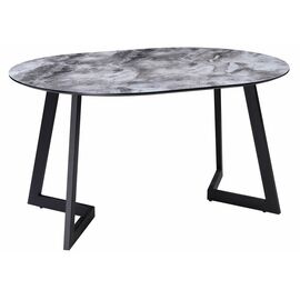 Стол Алингсос черная шагрень / мрамор серый | Интернет магазин мебели и декора LifeDekor