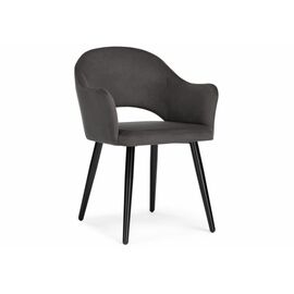 Стул Апри микровелюр графитовый / черный глянец | Интернет магазин мебели и декора LifeDekor