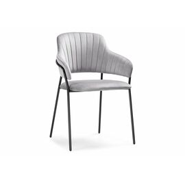 Стул Инклес серебряный / черный глянец | Интернет магазин мебели и декора LifeDekor