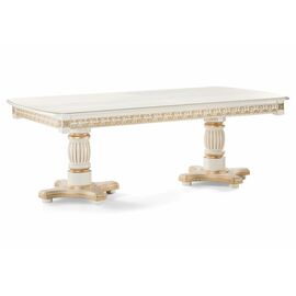 Стол деревянный Морнит молочный / золото | Интернет магазин мебели и декора LifeDekor