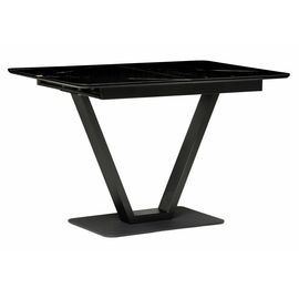Стол стеклянный Бугун обсидиан / черный | Интернет магазин мебели и декора LifeDekor