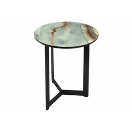 Стол стеклянный Роб D-450 мрамор голубой | Интернет магазин мебели и декора LifeDekor