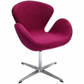 Кресло SWAN STYLE CHAIR винный, искусственная замша | Интернет магазин мебели и декора LifeDekor