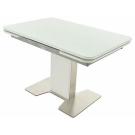 Стол «Тайбэй» стекло OPTI белое, каркас белый | Интернет магазин мебели и декора LifeDekor
