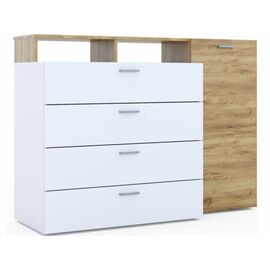 Комод «Невио-1» 1д4ящ, Дуб крафт золотой/белый | Интернет магазин мебели и декора LifeDekor