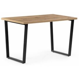 Стол деревянный Лота Лофт 120 25 мм дуб вотан / матовый черный | Интернет магазин мебели и декора LifeDekor