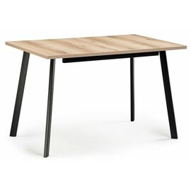 Стол деревянный Колон Лофт 120 25 мм дуб делано светлый / матовый черный | Интернет магазин мебели и декора LifeDekor