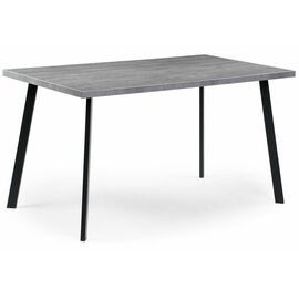 Стол деревянный Тринити Лофт 140 25 мм бетон / матовый черный | Интернет магазин мебели и декора LifeDekor