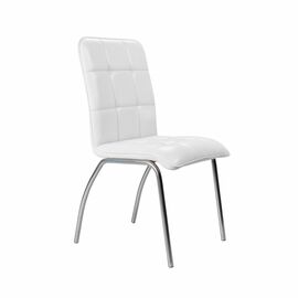 Кухонный стул SHADO София №5 Хром 3002, Цвет обивки: белый, Цвет каркаса: хром | Интернет магазин мебели и декора LifeDekor