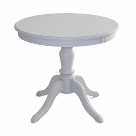 Стол обеденный круглый раздвижной Эгина-2 (Белый/шпон бук) тип 2 | Интернет магазин мебели и декора LifeDekor