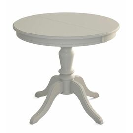 Стол обеденный круглый Эгина-2 90(130)х90х75 (Эмаль тон 11//шпон бук) тип 2 | Интернет магазин мебели и декора LifeDekor