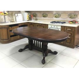 Стол "АЗИЯ-Big" (темный орех, матовый/200х240х280 х106 см.) | Интернет магазин мебели и декора LifeDekor