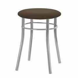 Кухонный табурет Shado Хокер №5 хром 3029, Цвет обивки: коричневый, Цвет каркаса: хром | Интернет магазин мебели и декора LifeDekor