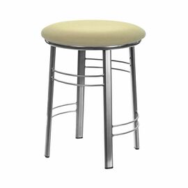 Табурет для кухни Shado 03 №5 Хром 3028, Цвет обивки: бежевый, Цвет каркаса: серый | Интернет магазин мебели и декора LifeDekor