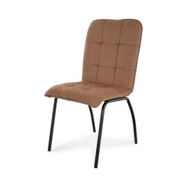 Стул для обеденной зоны SHADO София Велюр коричневый на черном, Цвет обивки: коричневый, Цвет каркаса: черный | Интернет магазин мебели и декора LifeDekor