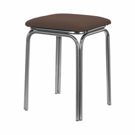 Табурет для кухни Shado 01 №5 хром 3029, Цвет обивки: коричневый, Цвет каркаса: хром | Интернет магазин мебели и декора LifeDekor