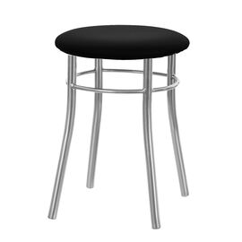 Кухонный табурет Shado Хокер №5 Хром 3001, Цвет обивки: Черный, Цвет каркаса: серый | Интернет магазин мебели и декора LifeDekor