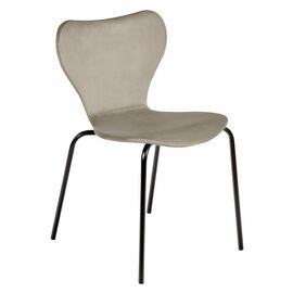 Стул Seven Style латте велюр с чёрными ножками | Интернет магазин мебели и декора LifeDekor