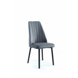 Кухонный стул SHADO Мокка Стандарт № 10 ткань кабрио №31, Цвет обивки: серый, Цвет каркаса: черный | Интернет магазин мебели и декора LifeDekor