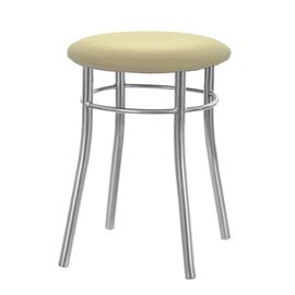 Кухонный табурет Shado Хокер №5 Хром 3028, Цвет обивки: бежевый, Цвет каркаса: серый | Интернет магазин мебели и декора LifeDekor